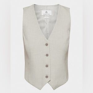 Aritzia Babaton Deniro Waistcoat Vest — Tailored Minimalist Layering Piece, Grey